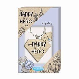 Me To You Bear Daddy My Hero Wooden Key Ring