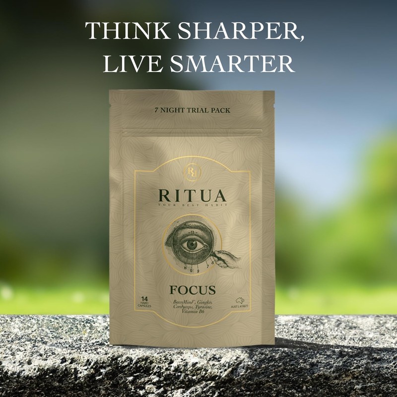 Ritua Focus 7 Day Bacomind Ginko Cordyceps Tyrosine B6 14