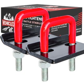 Vehiclex 2 Hitch Stabilizers for 1.25" to 2" Hitches – Anti-Rattle Hitch Tighteners - Heavy-Duty Hitch Clamps with 0.44" U-Bolt Diameter – Protective Anti-Rust Coating