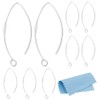 BENECREAT 10Pcs 925 Sterling Silver Earring Hooks, 36mm French Earwire