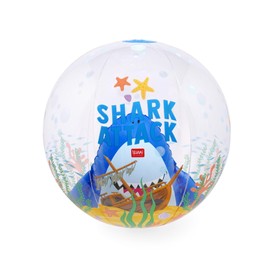 LEGAMI - Inflatable Beach Ball, PVC Inflatable Ball, Soft for Children, Inflatable Ball for Beach Parties with Shark, Inflatable for Playing Football Volleyball, Diameter 40 cm