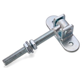 WDB - Gate Rod Adjustable Screw-On Plate - Garden Gate Hinges - Heavy Duty Hinges - Gate Hinges Hanging Hinges - Adjustable Gate Hinge M16 130 mm