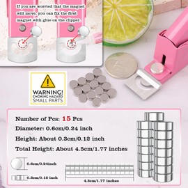 Light Pink Metal Premium Nail Clippers with Magnets Sizers for Acrylic Nails, Artificial Fake Nail False Nail Tip Cutter Trimmer Manicure Pedicure Sharp Blade Clip Tool for Salon Home Art Beauty