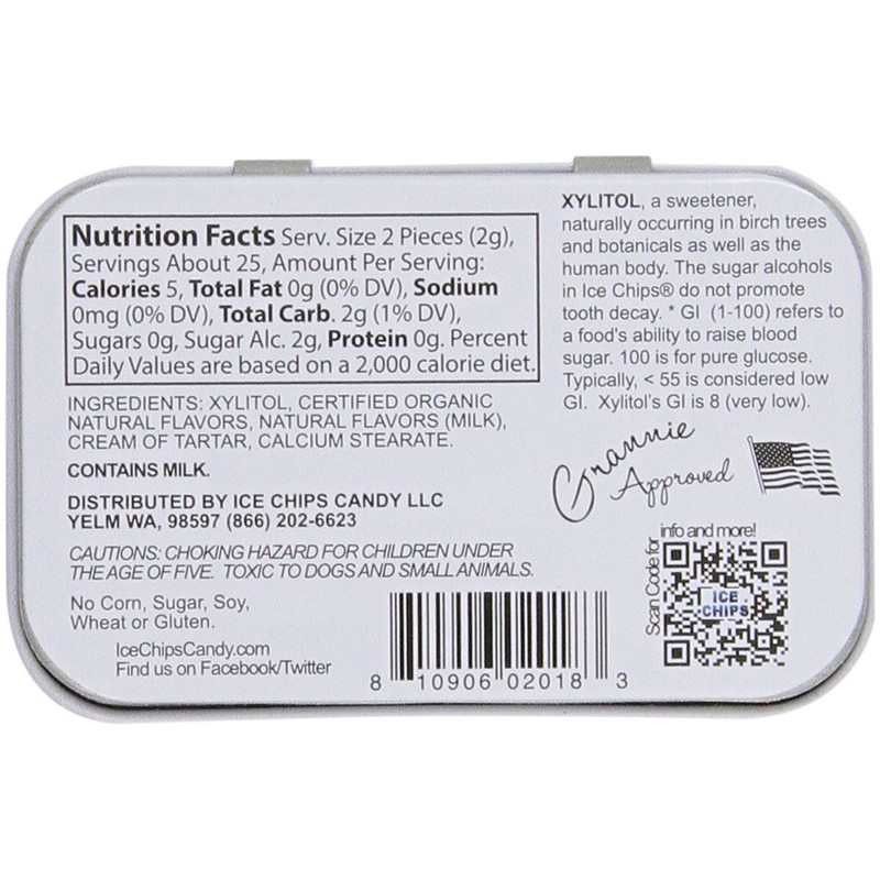ICE CHIPS Xylitol Candy Single Tin Root Beer