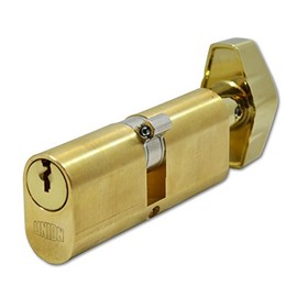 UNION 2X13 Oval Key & Turn Cylinder - 74mm 37/T37 (32/10/T32) Brass