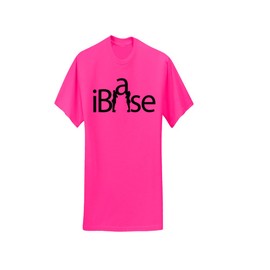 Chosen Bows Hot Pink iBase T-Shirt, Black Print, Adult Medium