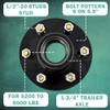 JADODE Trailer Hub Kits 6 Bolt 5.5 for 6000 lbs