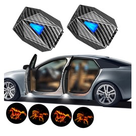 LZLRUN Animated Projection Welcome Light, Running Fire Horse Door Welcome Light
