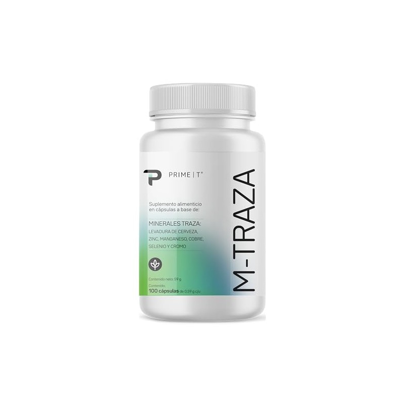 Primetech Nutrition Minerales Traza 100 Cáps Cobre Cromo Manganeso Selenio