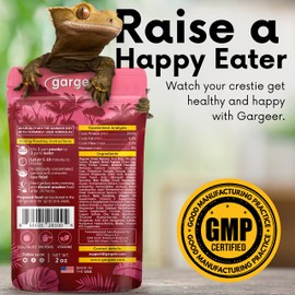 Gargeer 2oz Complete Crested Gecko Food Diet. Premium Mix, Ready to Use Freshly Made Powder. Unique Formula, Developed & Made in The USA. Enjoy! (Papaya)