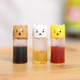 3Pcs Mini Condiment Squeeze Bottles, 10ML Portable Tomato Ketchup Bottle, Refillable Salad Dressing Tomato Ketchup Bottle Honey Squeezable Jar Sauce Containers, for Kids Adults Camping Outdoor Lunch