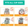 RIKONDA Universal Tea Infuser with Lid - Stainless Steel Loose