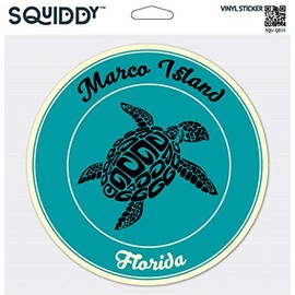 Squiddy Marco Island Florida - Vinyl Sticker Decal for Phone, Laptop, Water Bottle (2.5" high)