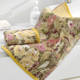 sense gnosis Floral Garden Hand Towel Set of 2 Super Soft 100% Cotton Gauze Lightweight Absorbent Decorative Bathroom Hand Towels 13” x 29”