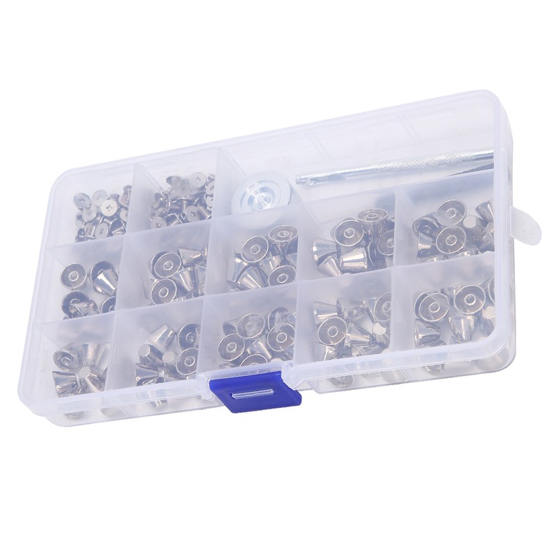 Punk Rivets Bucket Shape Spikes Zinc Alloy Craft Making Accessories