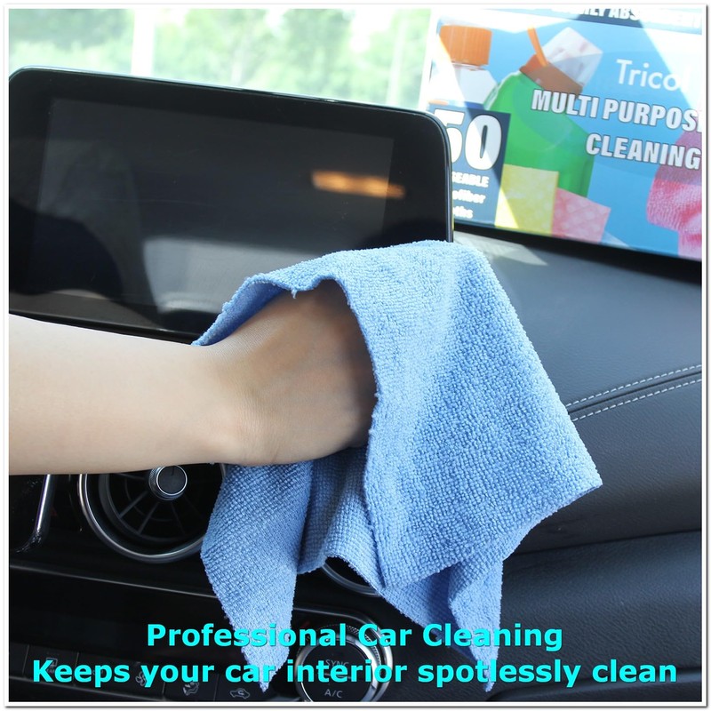 Tricol Clean Profesional Resuable Lint Free Microfiber Edgeless Cleaning Cloth
