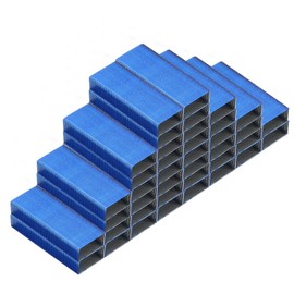 PATIKIL #10 Standard Heftklammern, 10er Pack 10000 Stück 3/16" Beinlänge Flachklammer Meißelspitze Heftklammern Stau-frei für Schreibtischhefter Büro Desktop Home Zubehör, Blau