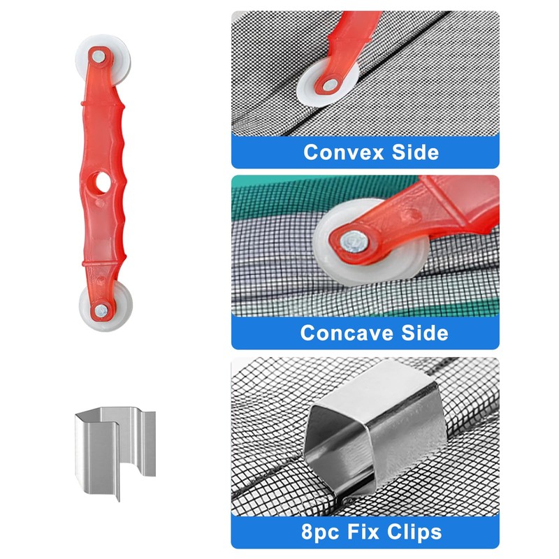 Window Screen Repair Kit 48"x118" - Includes Full Tools Set