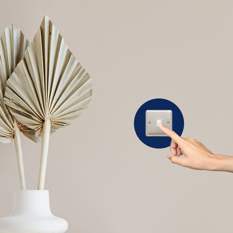 ewolds single LIGHT SWITCH SURROUND | Round | Acrylic Back