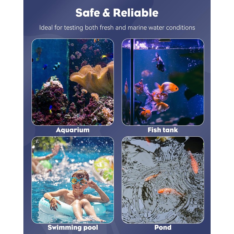 Pawfly 8 in 1 Aquarium Test Strips, 50 Strips Fish