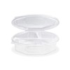 VEPATIM 25 Dinner Bowls Octagonal Octagonal Cups Clear with Lid
