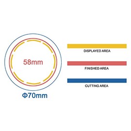 ChiButtons 58mm Metal Pin Badge Round [Metric System] (300 Sets)