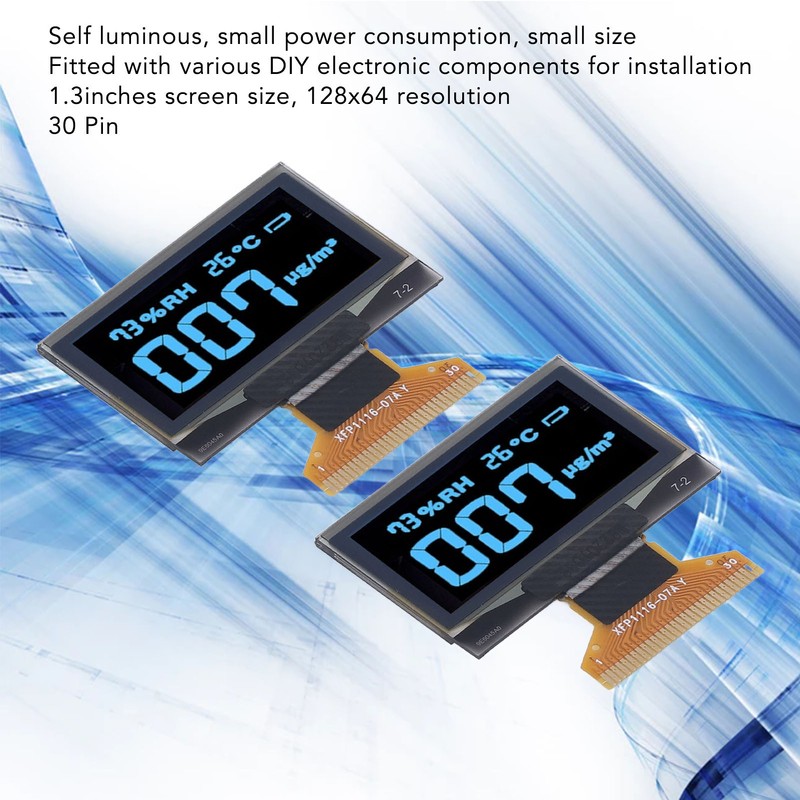 2Pcs Liquid Crystal Display Screen Module Organic Light Emitting Diode