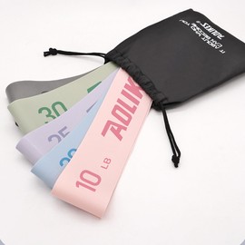 Taoluwin 5Pcs Resistance Bands Set, 10-35LB Exercise Bands with 5 Levels, Non-Slip Hip & Squat Bands for Strength Training, Yoga & Booty Workouts