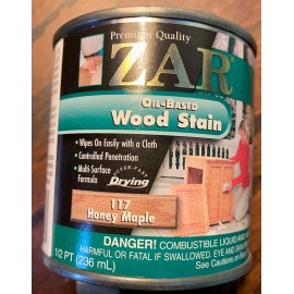 Zar Interior Stain 117 HONEY MAPLE  1/2 pint