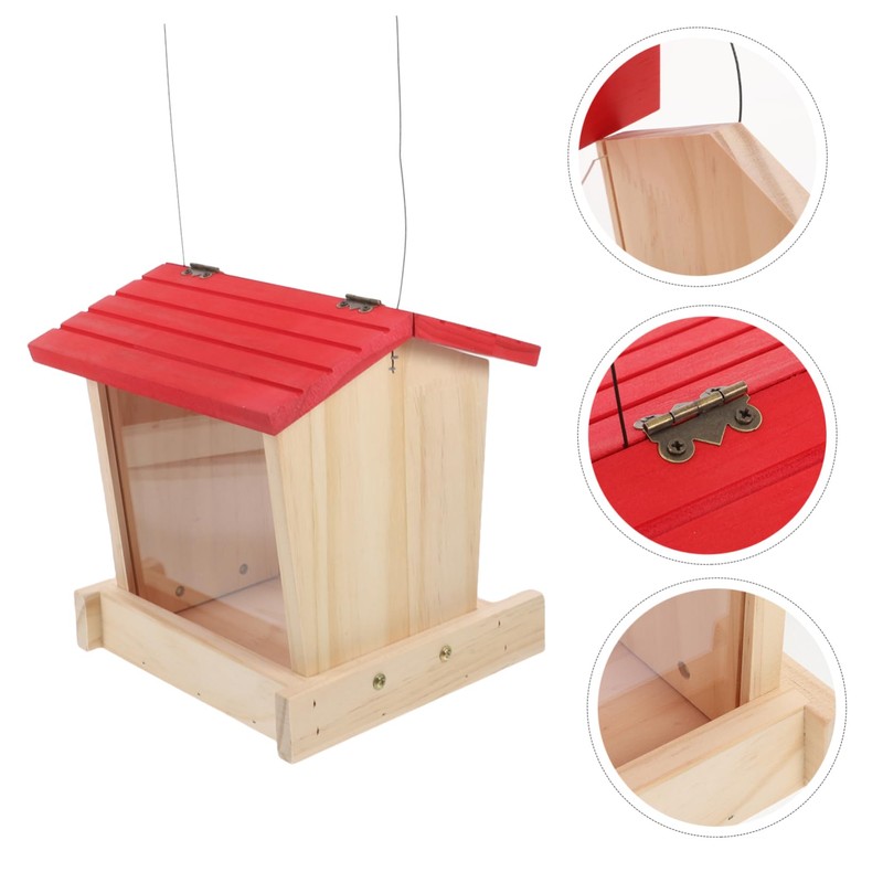 Sosoport Hanging Bird Feeders for Outdoor Use Rustic Farmhouse Style