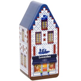 Leonidas House Tin Gift Box, 550g, Two Beautiful Colours (White)