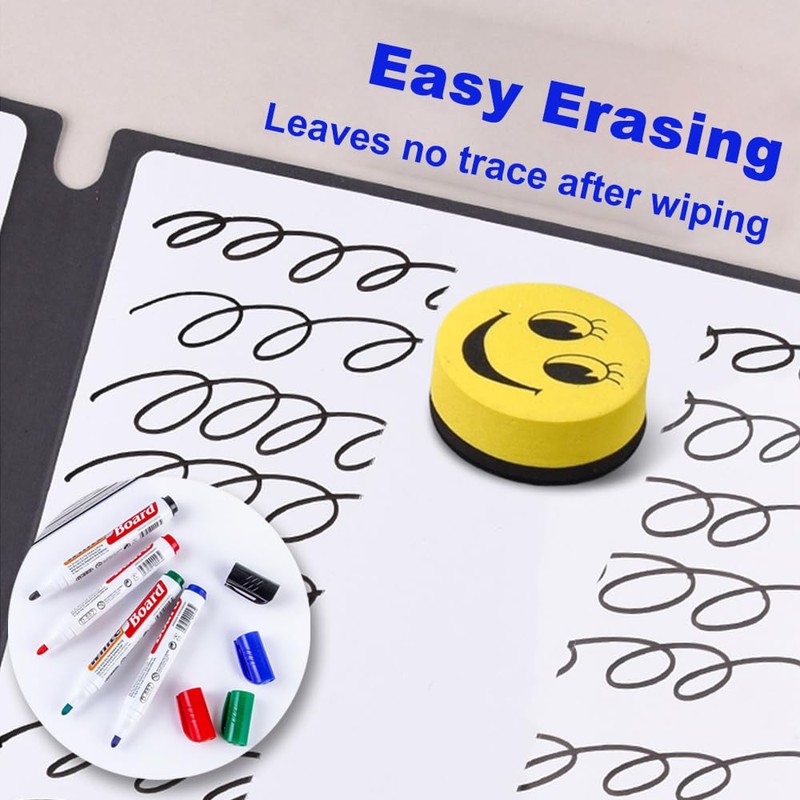JYWYBF 12 PCS Whiteboard Markers Erasable, Whiteboard Pens with Large