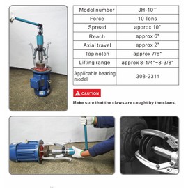 NMAZA 10Ton Hydraulic Gear Puller Wheel Bearing Pulling Separator 3 in 1 Pump Oil Tube Drawing Machine M/Case