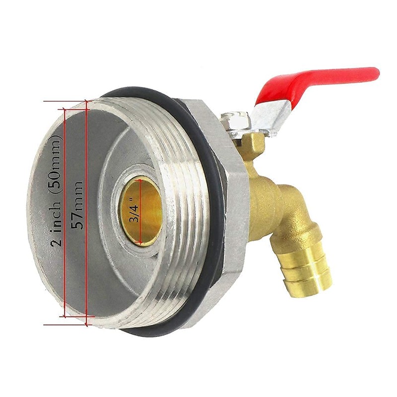 Generic 2 inch Drum Faucet 34 inch Brass Barrel Faucet