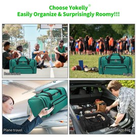 Sports Duffel Bag 20 inch for Travel Gym with More Pockets - Green