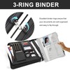 Leathario 3-Ring Portfolio Binder, Includes 5 Folder Index Dividers, 13
