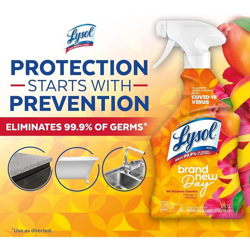 Lysol All-Purpose Cleaner, Sanitizing and Disinfecting Spray, to Clean and