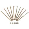M6 Carbon Steel 120mm Furniture Bolts with Nuts Connector Fastener