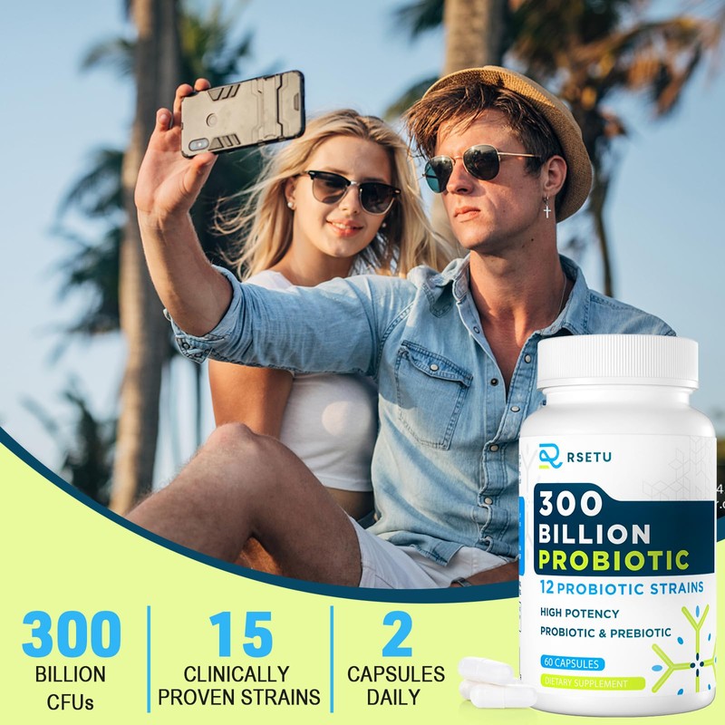 Zwllood 300 Billion CFU Probiotics, Probiotics - 12 Strains Probiotics