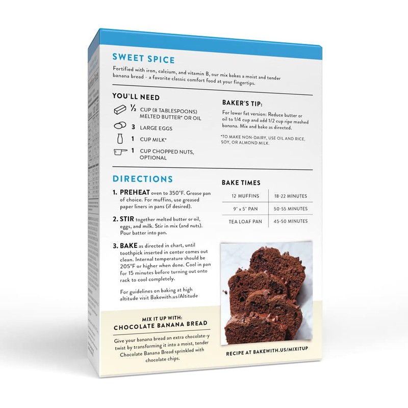 King Arthur, Gluten Free Banana Bread + Muffin Mix, Gluten-Free,