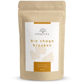 Organic Chaga Mushroom Chunks - Wild Collection from Finland - For Chaga Tea in Organic Quality - Natural, Untreated and Free from Harmful Substances - 100 g