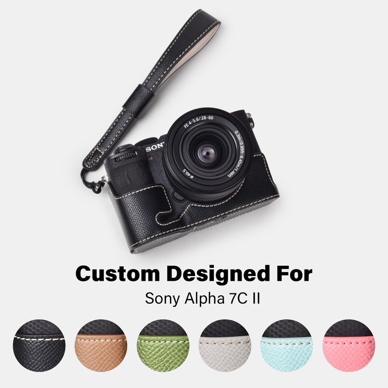 Rieibi Alpha 7C II Case - Premium PU Leather Half