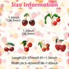UR URLIFEHALL 6Pcs Enamel Cherry Pin Badge 3D Fruit Brooch