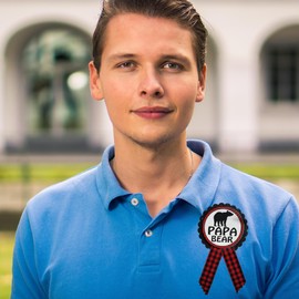 Baby Bear Shower Gender Reveal Party Supplies Sash Pins Mommy Daddy (MAMA & PAPA PIN SET)