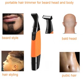 VSTSERIES Men's Pubic Hair Trimmer,Male Intimate Part Clipper,Wet Dry Groin Razor,Electric Body Hair Removal,Face Beard and Mustache Style Shaver,Mini Portable Bald Head Shaver,Man Grooming Kit