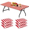 Boao 6 Pcs Plastic Picnic Table Cover 72 x 30