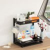 Basicwise Adjustable Height Under Sink Pull-Out Organizer Sliding Shelf Rack
