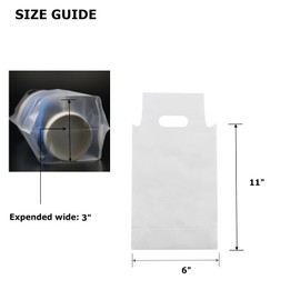 CEZOOWYEX 500 Pack Drink Carrier for Delivery, Plastic Drinking Bags with Handle, To Go Clear 1-Cup Packaging Poly Bags for Take Out Beverage Coffee Juice, Single Cup Holder for Stores Restaurant
