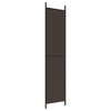 vidaXL 3-Panel Fabric Room Divider, Brown, Foldable Design, Easy Assembly,