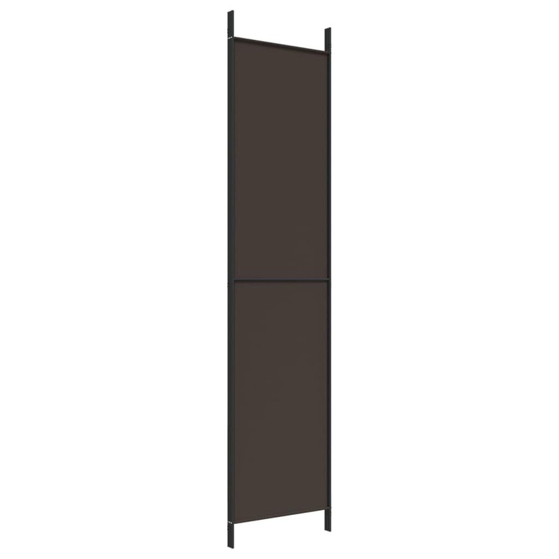 vidaXL 3-Panel Fabric Room Divider, Brown, Foldable Design, Easy Assembly,
